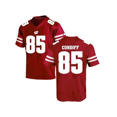 Men's Game Clay Cundiff Wisconsin Badgers College Jersey - Red