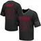 Men's Replica Joe Huber Wisconsin Badgers out College Jersey - Black