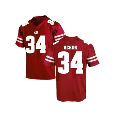 Youth Game Jackson Acker Wisconsin Badgers College Jersey - Red